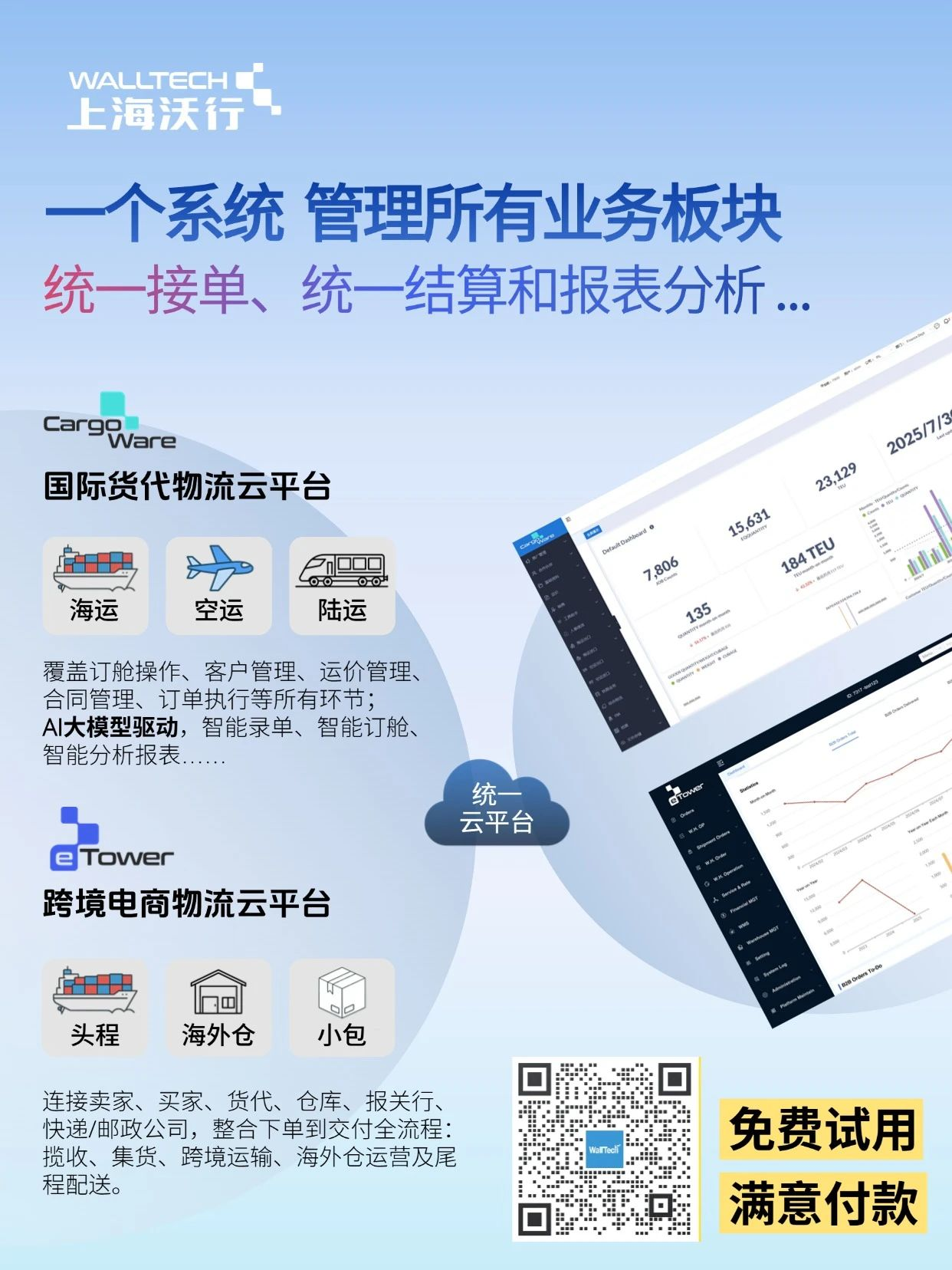 途比速运签约WallTech：一个系统管理传统货代+电商物流